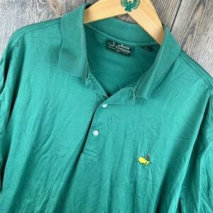 Masters Amen Corner Augusta Golf Polo Shirt Mens XL Green 60s Two Ply Mercerized